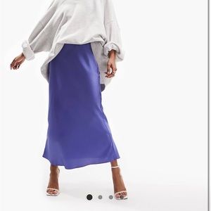 ASOS DESIGN Satin Bias MIDI Skirt